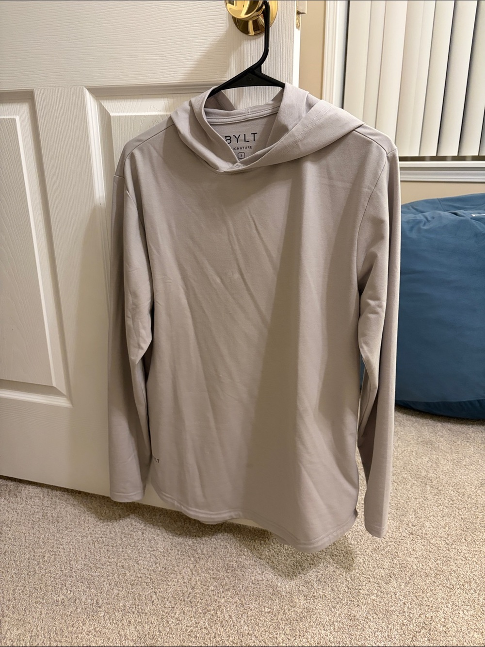BYLT Basics Men’s Hooded Long-Sleeve — Light Taupe